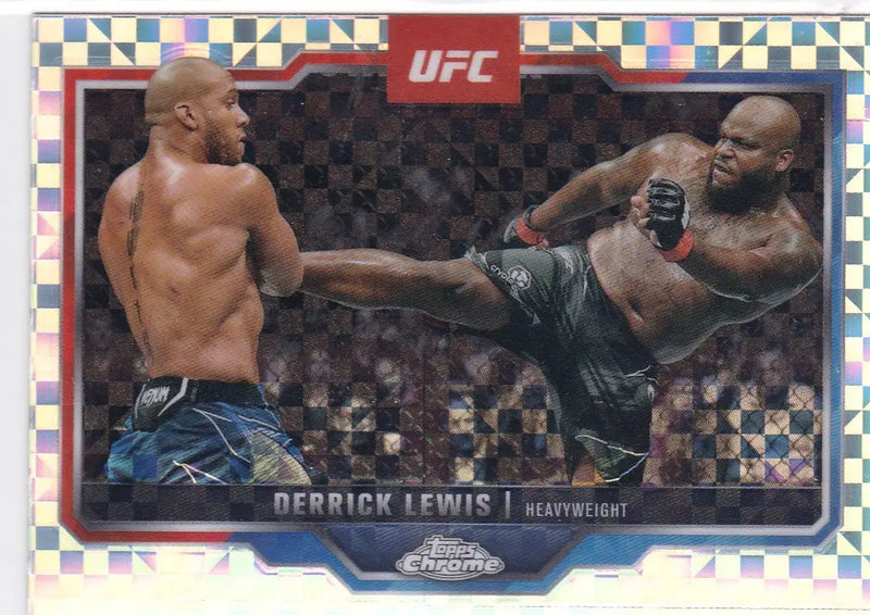 2025 Topps Chrome UFC # 104 Derrick Lewis X-Fractor - UFC/MMA Card Single