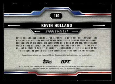 2025 Topps Chrome UFC #110 Kevin Holland X-Fractor - UFC/MMA Card Single