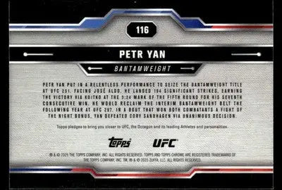 2025 Topps Chrome UFC #116 Petr Yan - UFC/MMA Card Single