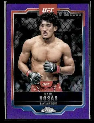 2025 Topps Chrome UFC #120 Raul Rosas Purple Refractor - UFC/MMA Card Single