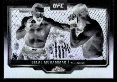2025 Topps Chrome UFC #126 Belal Muhammad Negative Refractor - UFC/MMA Card Single