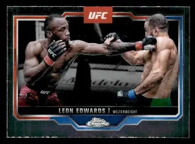 2025 Topps Chrome UFC #139 Leon Edwards - UFC/MMA Card Single