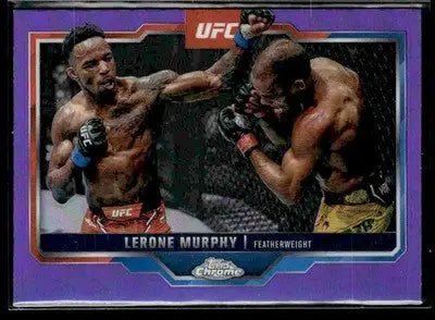 2025 Topps Chrome UFC #15 Lerone Murphy Purple Refractor - UFC/MMA Card Single