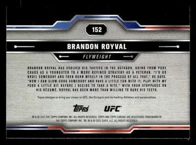 2025 Topps Chrome UFC #152 Brandon Royval X-Fractor - UFC/MMA Card Single
