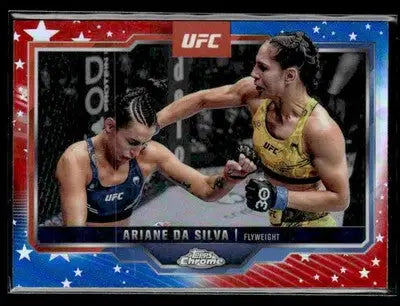2025 Topps Chrome UFC #165 Ariane da Silva Red & Blue Refractor - UFC/MMA Card Single