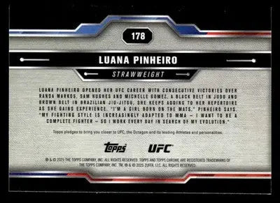 2025 Topps Chrome UFC #178 Luana Pinheiro X-Fractor - UFC/MMA Card Single