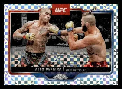 2025 Topps Chrome UFC #2 Alex Pereira X-Fractor - UFC/MMA Card Single