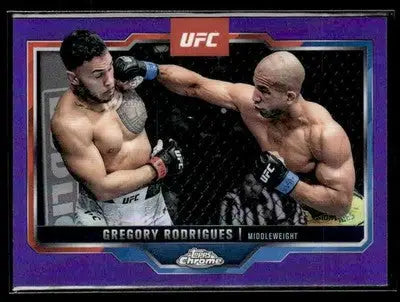 2025 Topps Chrome UFC #20 Gregory Rodrigues Purple Refractor - UFC/MMA Card Single