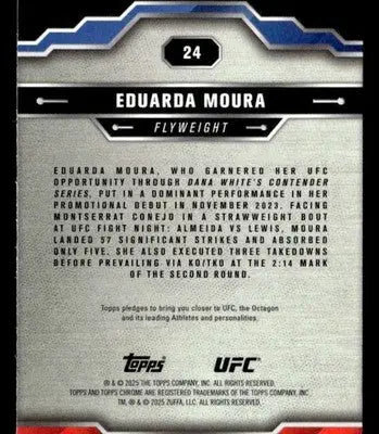 2025 Topps Chrome UFC #24 Eduarda Moura - UFC/MMA Card Single