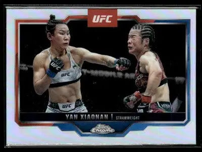2025 Topps Chrome UFC #35 Yan Xiaonan Refractor - UFC/MMA Card Single