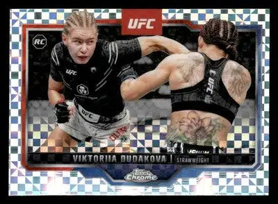 2025 Topps Chrome UFC #4 Viktoriia Dudakova X-Fractor - UFC/MMA Card Single