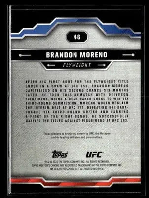 2025 Topps Chrome UFC #46 Brandon Moreno Prism Refractor - UFC/MMA Card Single