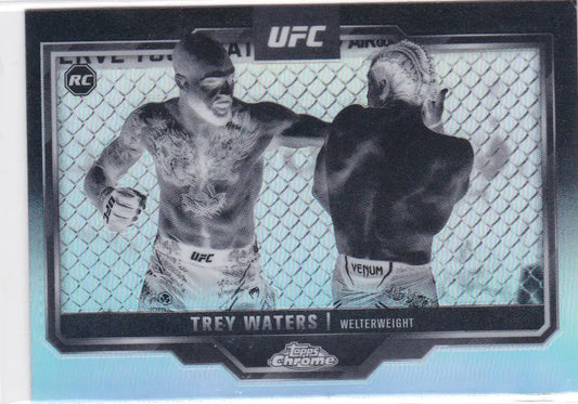 2025 Topps Chrome UFC # 48 Trey Waters Negative RC - UFC/MMA Card Single