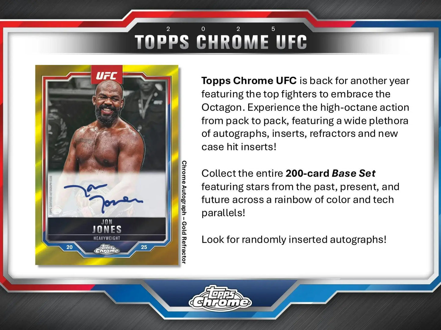 2025 Topps Chrome UFC 6-Pack Blaster Box - Sports Card Hobby Boxes