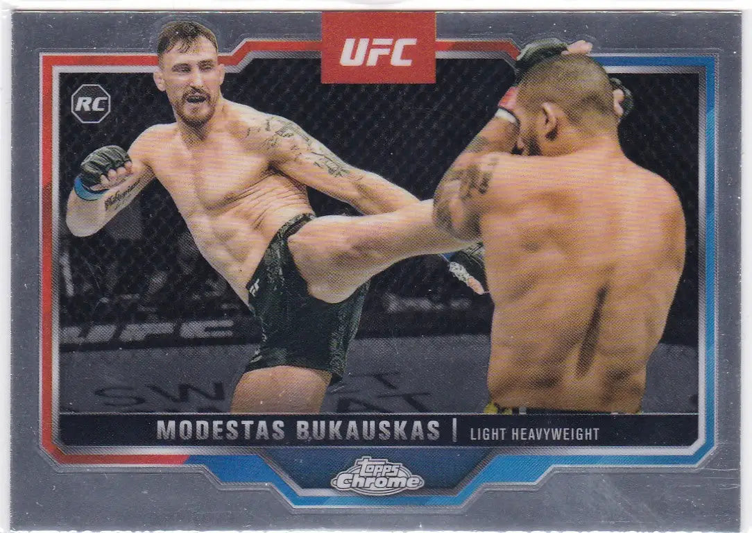 2025 Topps Chrome UFC #8 Modestas Bukauskas RC - UFC/MMA Card Single