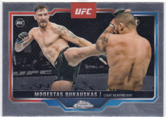 2025 Topps Chrome UFC #8 Modestas Bukauskas RC - UFC/MMA Card Single