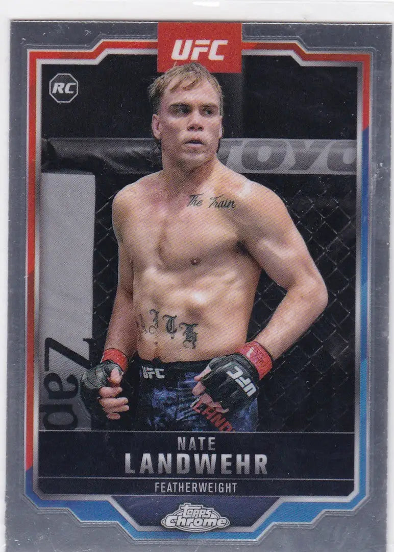 2025 Topps Chrome UFC #85 Nate Landwehr RC - UFC/MMA Card Single