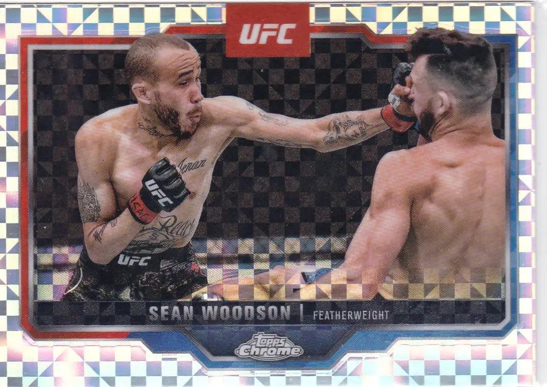 2025 Topps Chrome UFC # 87 Sean Woodson X-Fractor - UFC/MMA Card Single