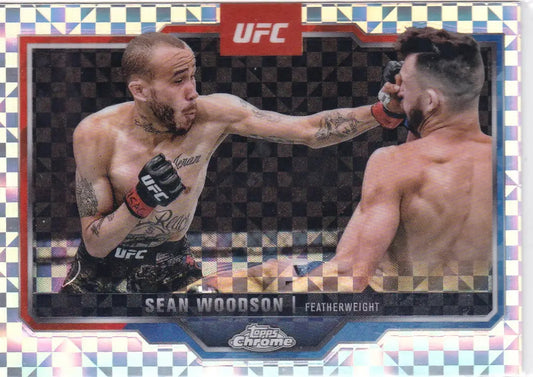 2025 Topps Chrome UFC # 87 Sean Woodson X-Fractor - UFC/MMA Card Single