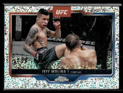 2025 Topps Chrome UFC #90 Jeff Molina Speckle Refractor - UFC/MMA Card Single
