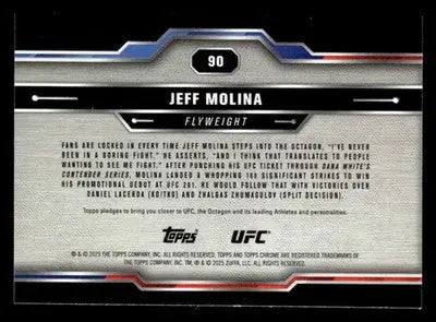 2025 Topps Chrome UFC #90 Jeff Molina X-Fractor - UFC/MMA Card Single