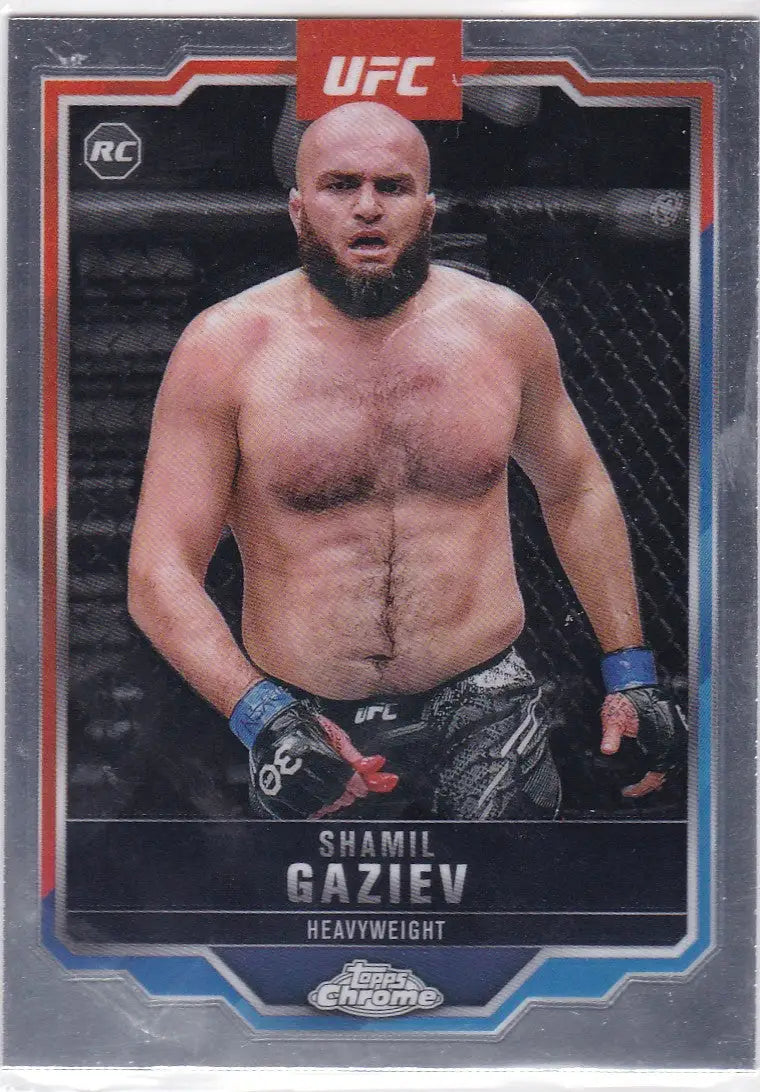 2025 Topps Chrome UFC #91 Shamil Gaziev RC - UFC/MMA Card Single