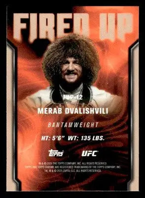 2025 Topps Chrome UFC #FUP-12 Merab Dvalishvili Fired Up - UFC/MMA Card Single