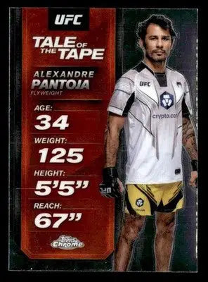 2025 Topps Chrome UFC #TTT-1 Alexandre Pantoja Tale of the Tape - UFC/MMA Card Single