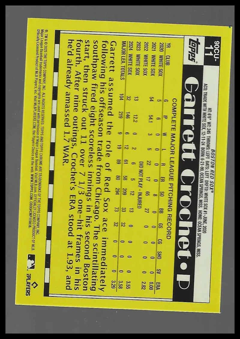 2025 Topps Chrome Update #90CU-16 Chase Dollander 1990 Topps Chrome - Baseball Card Single