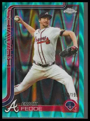 2025 Topps Chrome Update Aqua RayWave Refractor #USC89 Erick Fedde #102/199