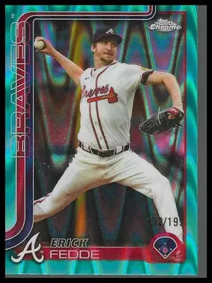 2025 Topps Chrome Update Aqua RayWave Refractor #USC89 Erick Fedde #102/199 - Baseball Card Single