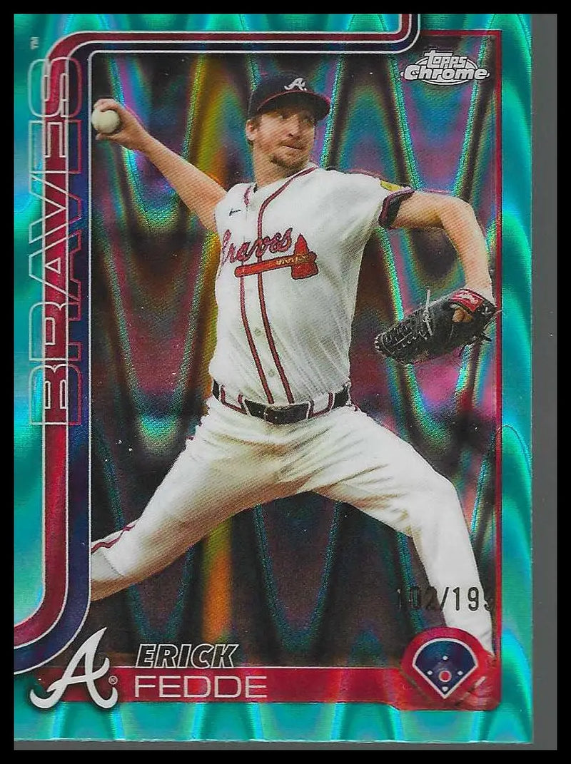 2025 Topps Chrome Update Aqua RayWave Refractor #USC89 Erick Fedde #102/199