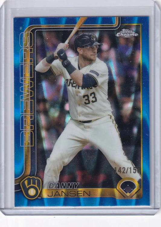 2025 Topps Chrome Update Blue Wave 142/150 #USC122 Danny Jansen - Blue Jays - Baseball Card Single