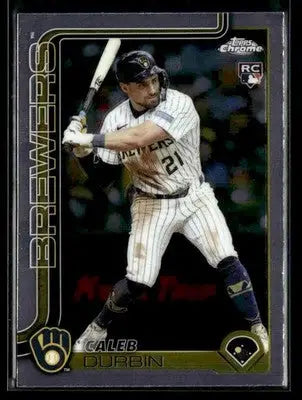 2025 Topps Chrome Update Caleb Durbin #USC82 RC Milwaukee Brewers