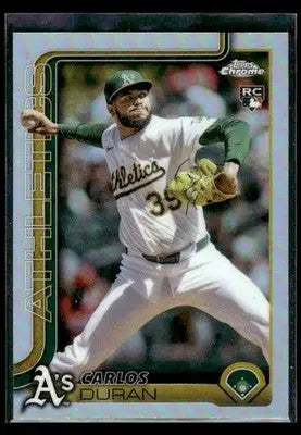 2025 Topps Chrome Update Carlos Duran #USC84 Refractors RC Athletics