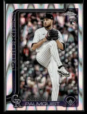 2025 Topps Chrome Update Carson Palmquist #USC173 RayWave Refractor RC Rockies
