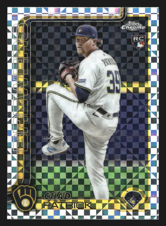 2025 Topps Chrome Update Chad Patrick #USC90 X-Fractor Brewers RC - Baseball Card Single