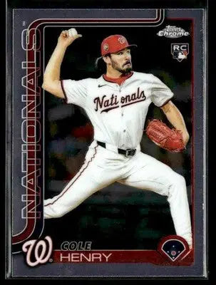 2025 Topps Chrome Update Cole Henry #USC72 RC Washington Nationals