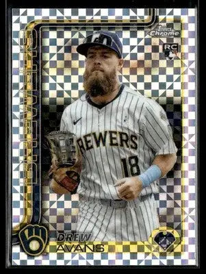 2025 Topps Chrome Update Drew Avans #USC47 X-Fractors RC Milwaukee Brewers