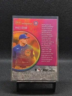 2025 Topps Chrome Update Fortune 15 Matt Shaw RC #F15-24 Chicago Cubs - Baseball Card Single
