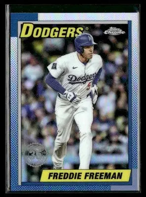 2025 Topps Chrome Update Freddie Freeman #90CU-6 1990 Topps Chrome Dodgers