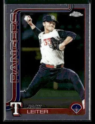 2025 Topps Chrome Update Jack Leiter #USC42 Texas Rangers