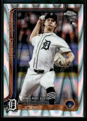 2025 Topps Chrome Update Jackson Jobe #USC48 RayWave Refractor RC Detroit Tigers