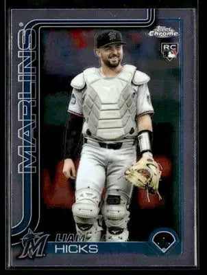 2025 Topps Chrome Update Liam Hicks #USC86 RC Miami Marlins