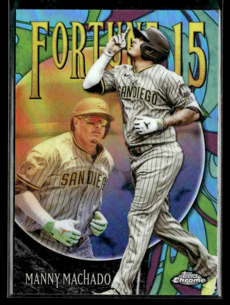 2025 Topps Chrome Update Manny Machado #F15-4 Fortune 15 San Diego Padres
