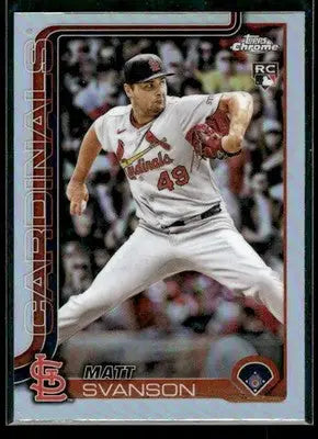 2025 Topps Chrome Update Matt Svanson #USC5 Refractors RC St. Louis Cardinals