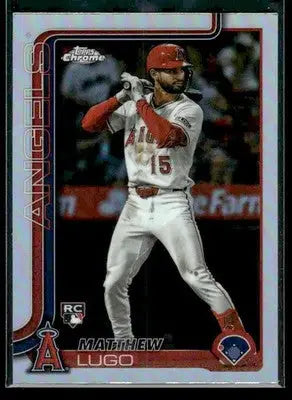 2025 Topps Chrome Update Matthew Lugo #USC166 Refractors RC Los Angeles Angels