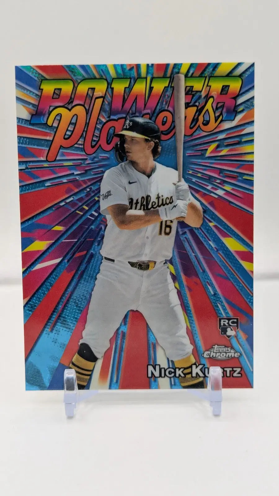2025 Topps Chrome Update Nick Kurtz RC Power Players #PP-30 Athletics - Baseball Card Single