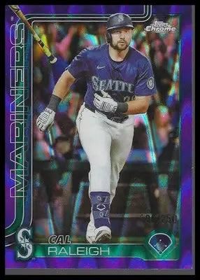 2025 Topps Chrome Update Purple RayWave Refractors #USC45b Cal Raleigh #130/250