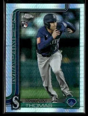 2025 Topps Chrome Update Rhylan Thomas #USC185 Prism Refractors RC Mariners